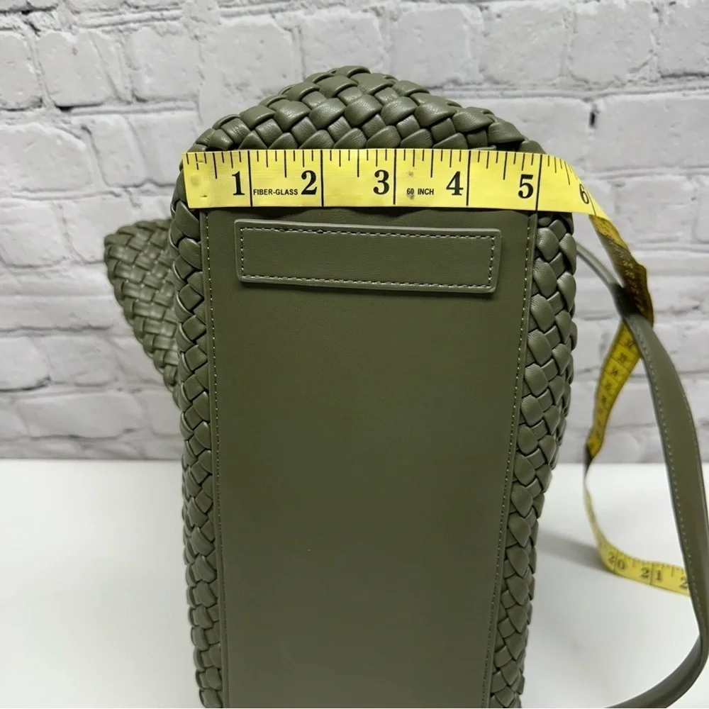 Anthropologie Melie Bianco Natalia Medium Vegan Leather Bag in Olive